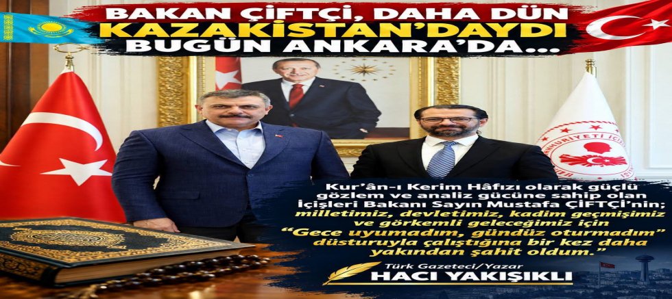 İç İşleri Bakanı Çiftçi Gazeteci Hacl Yakışıklı ile gündeme dair röportajı