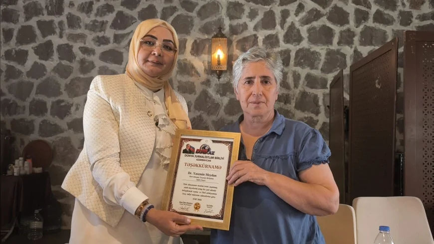 Dr.Yasemin Meydan Türk Dünyasına hizmetlerinden dolayı Teşekkür aldı 